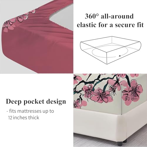 Drap housse antiderapant 90x190 rose pour eviter les plis du matelas