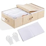 KongTiva Wedding Dress Box, Preservation Storage Box with 40 Acid-Free Sheets, Sheet Organizers and Storage, Large Wedding Keepsake Trunk