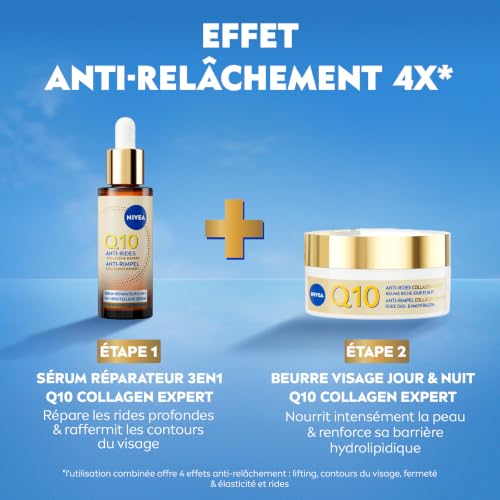 Nivea sérum réparateur 3 en 1 anti rides q10 collagène 30ml - vue 6