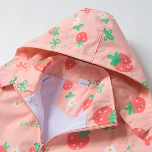 Image of HZXVic Toddler Boys Raincoat Waterproof,Lightweight Kids Rain Poncho Jacket Windbreaker Outwear Coat