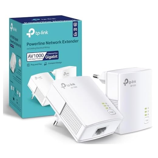 TP-Link CPL 1000 Mbps avec 1 Port Gigabit et Prise Intégrée - idéale pour Profiter du Service Multi-TV à la Maison, Compatible toutes les Box, TL-PA717 KIT