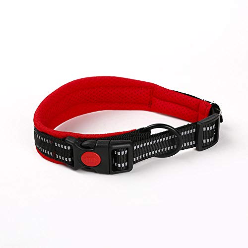 Collier chien nylon reflechissant grand format mailles souples - 2