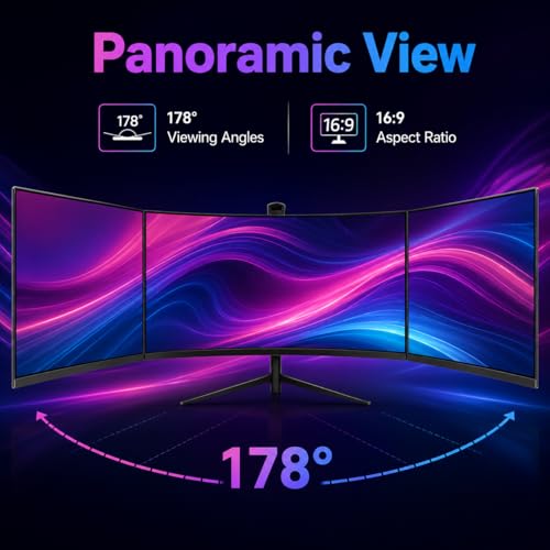 Image of 24 Inch Curved Gaming Monitor, FHD 1080P 120Hz Computer Monitor with 3ms MPRT, AMD FreeSync Compatible, 1800R Curved Screen, Built-in Speakers, HDMI & DisplayPort, VESA Mount