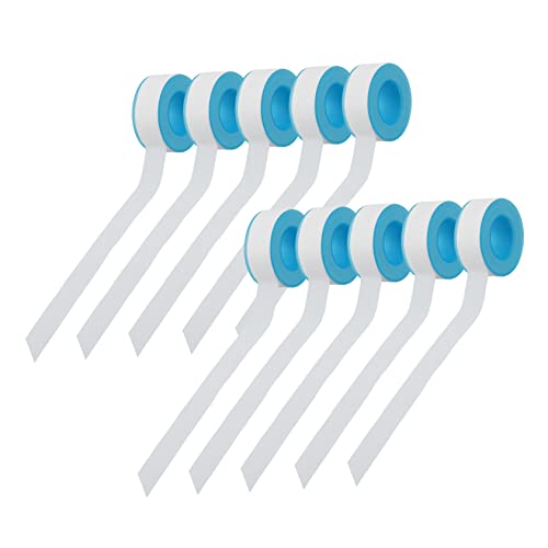 Unomor 10rolls Seam Sealer Automotive White Caulk Tape PTFE Pressure Gauge Tape for Home and Industrial Use