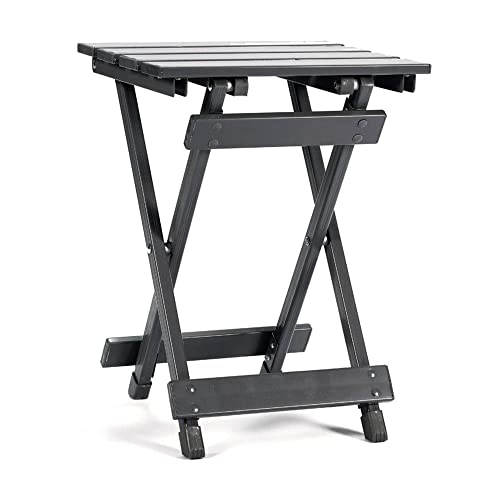 Eurohike Carson Aluminium Side Table, Lightweight, Portable, Folding, Compact, Sturdy, Weather Resistant, Easy to Clean, Ideal for Camping, Festivals, Picnics, the Beach & Garden, Grey