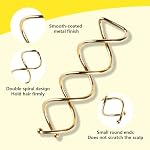 Teenitor 20Pcs Spiral Bobby Pins, Spiral Hair Pins Spin Pins for Hair, Hair Bun Maker, Hair Twist Bobby Pins for Buns Dance Accessories with 10 Hair Ties, Blonde - Image 3