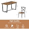 AWQM 5-Piece Dining Set For 4 - Glass Top Table & 4 PU Leather Chairs, Black, Space-Saving For Apartments - View #2