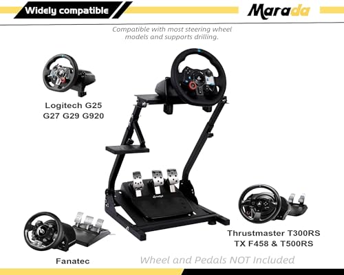 Marada SIMULATOR COCKPIT MN G920 Racing Simulator Cockpit Compatible With Logitech/Thrustmaster G27 G25 G29 G920,Pro Gaming Steering Wheel Stand,Wheel And Pedals Not Included thumb #2