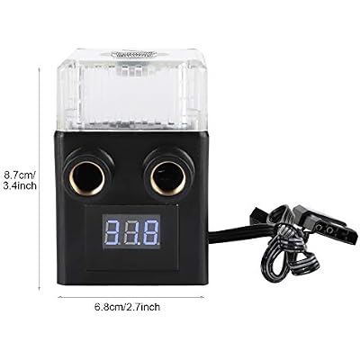 Computer PC Water Cooling Pump,Integrated Water Cooling Pump with Temperature Display + Detachable Water (Black)