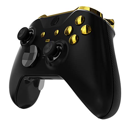 Extremerate Chrome Gold Replacement Buttons For Xbox One Elite Series 2 Controller, Lb Rb Lt Rt Bumpers Triggers Abxy Start Back Sync Profile Keys For Xbox Elite Series 2 Core Controller Model 1797 #TOP3