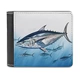 KWQDOZF Portafoglio in Pelle di tonno Rosso Thunnus, Grande capacità, pochette per telefono, Borsa da viaggio per uomo e Donna, Regalo