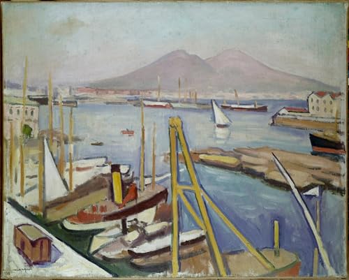 Cuadro en lienzo Napoli Albert Marquet decoración de paredes oficina impresión artística 60x90
