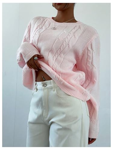 Verdusa Women's Oversized Cable Knit Chunky Cardigan Sweaters Cozy Loose Knit Tops Fall Sweaters 20254