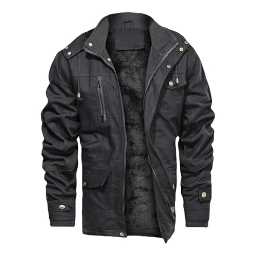 Veste de travail robuste homme veste d'hiver chaude style militaire à grandes poches