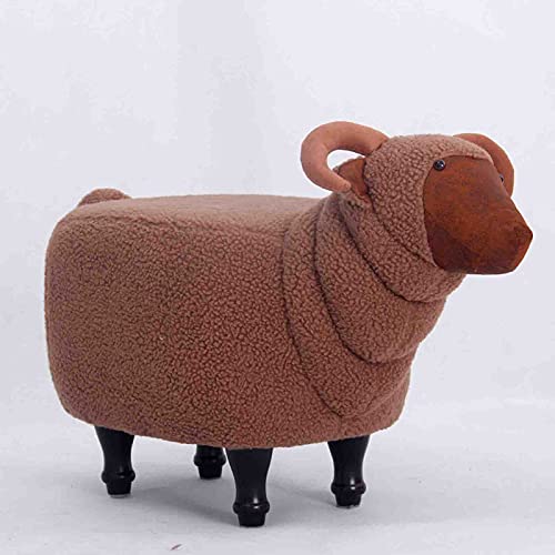 Reposapiés de animales, reposapiés creativo de cabra para pasillo, sala de estar, cambiar zapatos, taburete elegante con almacenamiento oculto, reposapiés único para decoración del hogar