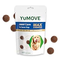 YuMOVE Max Strength Joint Supplement for Senior Dogs, Essential Dog Hip and Joint Aid with Glucosamine, Chondroitin, Green Lipped Mussel, Aged 8+, 60 Chews
