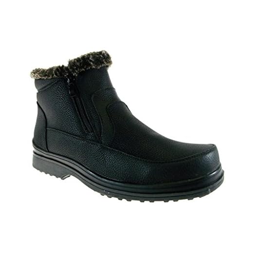 Ferro Aldo Brixton Men's Rusi 02 Fur Lined Winter Snow Boots, Black, 8.5