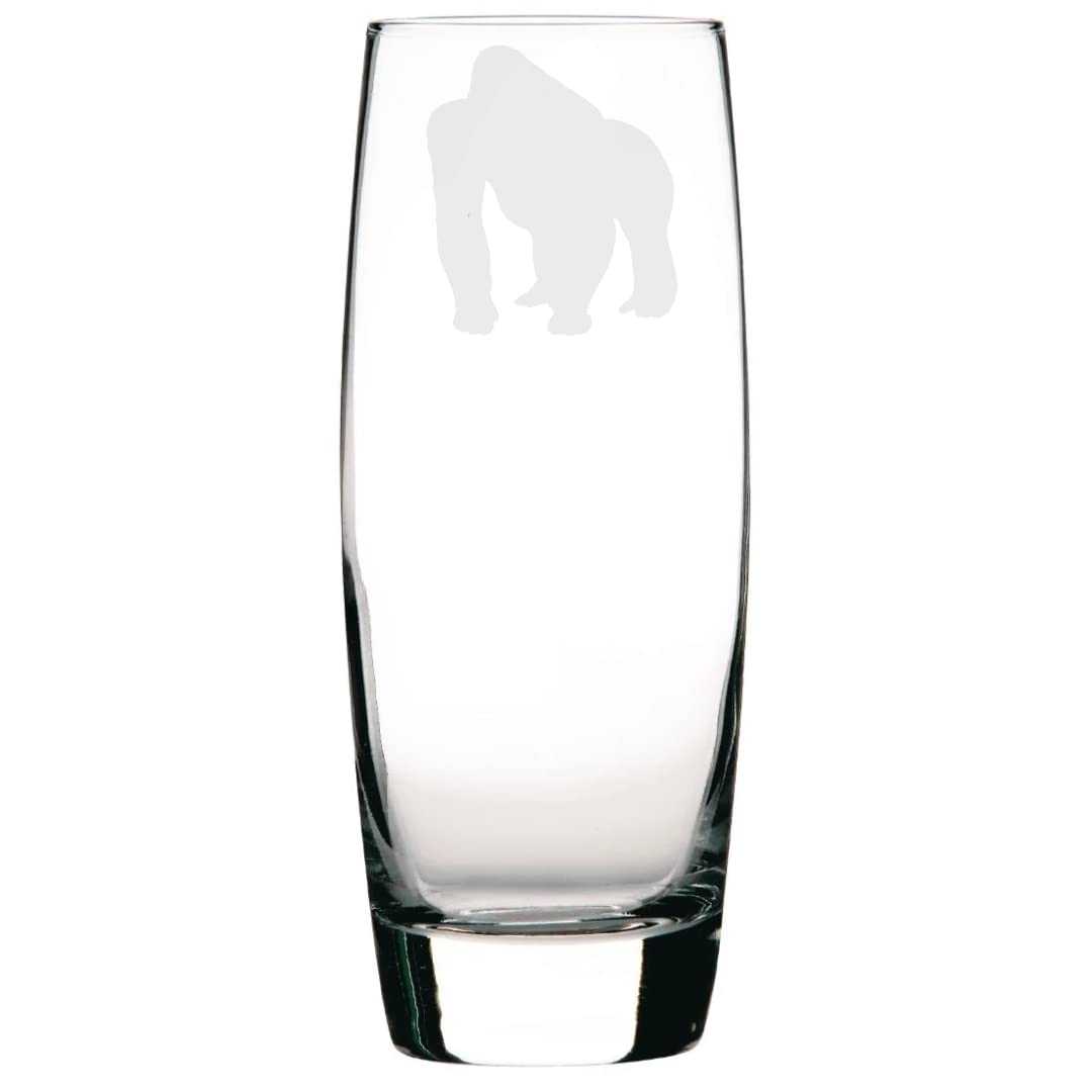 Gorilla Engraved Hi-Ball Glass, Gorilla Gift, Gorilla Glass, Gift for Women, Gift for Men