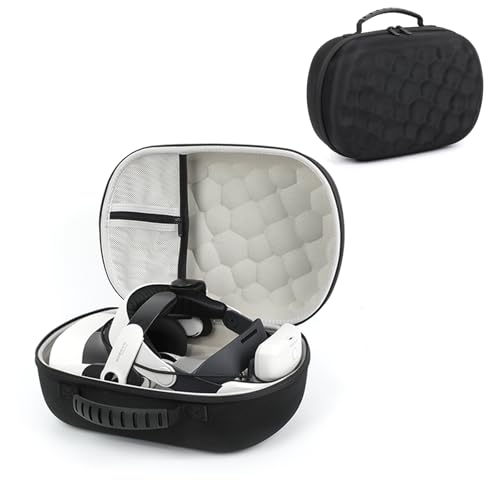 Hard Case for Meta Quest 3S/Quest 3-Funda protectora portátil para auriculares Meta Quest 3S/Quest 3 Gaming y accesorios de control táctil,protegido contra golpes accidentales,caídas y arañazos(negro)