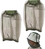 2Pcs Fly Heads Net,Face Netting Hat Heads Fly Net,Mosquito Repellent Mesh,Midge,Outdoor Mosquito,Neck Cover Protecting Netting for Outdoor Hiking Camping Climbing Walking