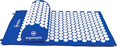 Ergotopia Akupressurmatte zur wohltuenden Entspannung/Massagematte für ruhige Momente und bessere Durchblutung/Inklusive Akupressurkissen