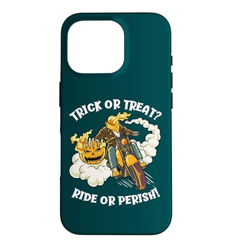 Trick Or Treat Ride Or Perish �ʔ��� �n���E�B�� �p���v�L�� �o�C�J�[ �X�}�z�P�[�X iPhone 16 Pro �p