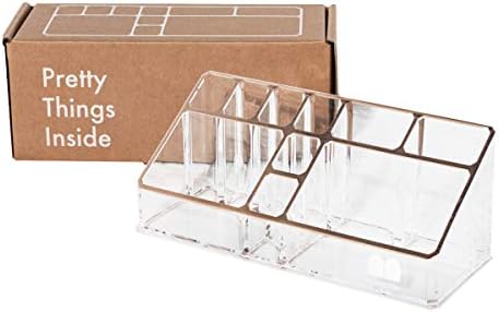 Moosy Life ML02 Makeup Brushes Organizer, Cosmetic Storage for Dresser, Rose Gold