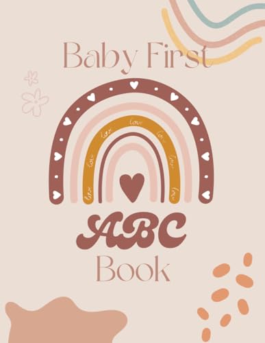 Boho Abc Coloring Book For Baby Shower Alphabet Book: Baby’S First Abc Book: Rainbow Baby Shower Coloring Book Theme