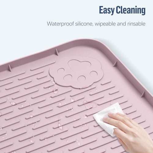 Bartuke Pee Pad Holder for Dogs 50''x35'' Silicone Puppy Pee Pad Tray, Pink by Bartuke - Image 5
