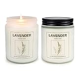 2 Pack Lavender Candles for Home Scented, Aromatherapy Lavender Candle, Soy Wax Candle Set, Women Gi
