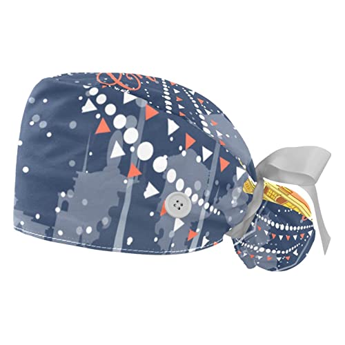 Chapeaux de travail JDEZ Noël : lot de 2 casquettes de travail respirantes et ajustables