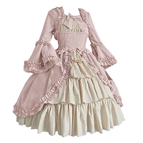 Women's Rococo Ball Dress Renaissance Gown Medieval Gothic Victorian Dress French Long Dress Lolita Dress Pink