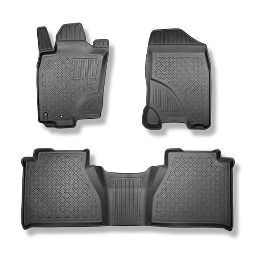 Mossa Tappetini Auto In Tpe Compatibili Con Nissan Navara Np300 Pick-Up (01.2016- ) - Tappeti Auto Neri - G