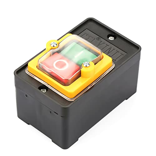 Switch Pushbutton Drucktaste AC220V / 380V 10A Interrupteur à Pression Marche/Arrêt Étanche, EIN/AUS-Drucktastenschalter in mechanischen Textilmaschinen