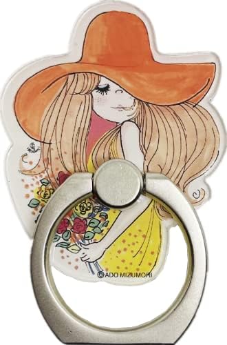 水森亜土 スマホリング アイリング ホールドリング バンカーリング 落下防止 iring スマートフォン 亜土ちゃん 亜土 かわいい おしゃれ プレゼント【正規品】 (ハット)