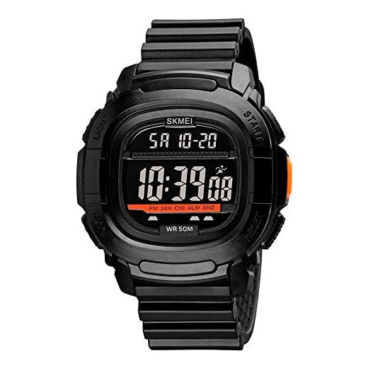 Relógio Masculino Skmei Digital 1657 - Preto e Laranja