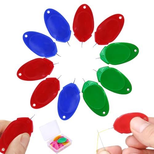 Runsgo Sewing Machine Needle Threader,2024 New Plastic Needle Threaders,Simple Needle Threader Tool for Hand Sewing,Simple Quick Sewing Machine Needle Threader (Random Color) (10 PCS)