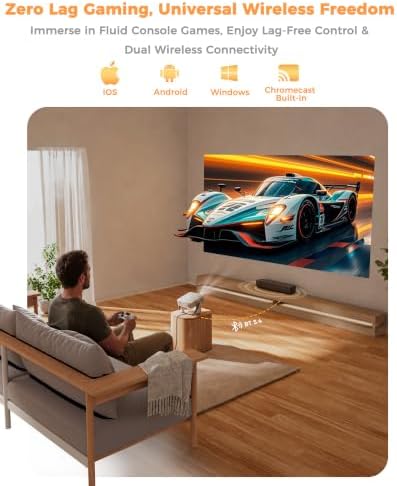 Jimveo Portable-Projector-with WiFi and Bluetooth Magnetic Creative Filter — view 6