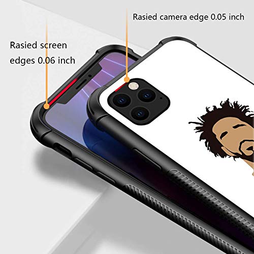 Yuning419 Iphone 13 Pro Max Case, J Cole Silhouette Cases, Organic Glass Back+Soft Silicone Tpu Shock Protective Case For Apple 6.7-Inch, Max(6.7-Inch) #TOP3