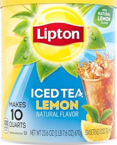 Lipton Lemon Iced Tea Mix, Sweetened, Makes 10 Quarts
