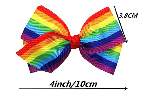 Pinzas para cabello arcoíris 2 piezas 4 pulgadas miniatura 3
