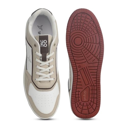 Image of YOHO Colored PU Fashion Sneaker for Men | Comfortable Shoes | Cushioned Insole | Quick-wear Elastic Laces | Lightweight | Dynamic Feet Support | Fashionable | Stylish | Modern