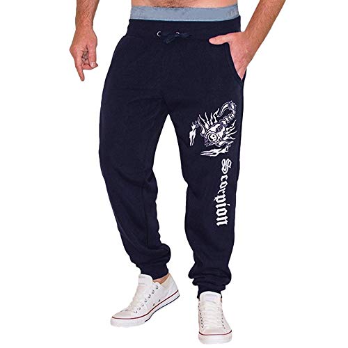 Pantalones de Hombre de BaZhaHei, Pantalones Deportivos para Hombre Pantalones Deportivos Joggers de otoño e Invierno con Estampado de algodón Casual de Hombre Pantalón de chándal Estampados Hombres
