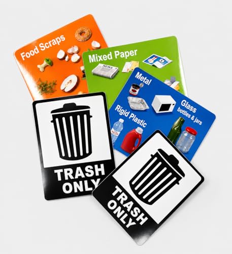 SET OF NYC Garbage Can Recycling Stickers – Official Style