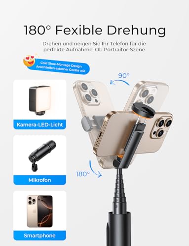 Trípode para selfie estable con bluetooth para móvil Android Samsung e iPhone 4