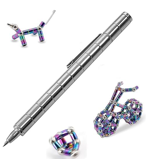 Firelex Magnetic Pen, Decompression Magnetic Toy Pen, ultifunction Writing Magnet Ballpoint Pen, Fidget Cool Gadgets Toys Gifts for Kids, Novelty pen for Touch Screens