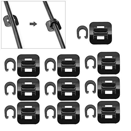 Vgeby Bike Cable Base Guide, 10Set Portable Bike Cable Base Guide Bicycle Brake Cable Line Fixed Base Stick-On Guides With C‑Clips Buckle Other Cycling Supplies #TOP3