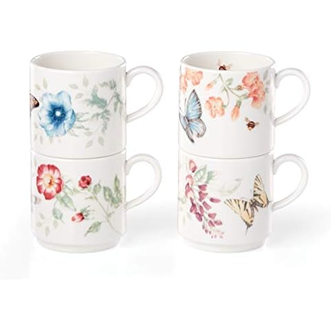 Lenox Butterfly Meadow 4-teiliges stapelbares Becher-Set Cover