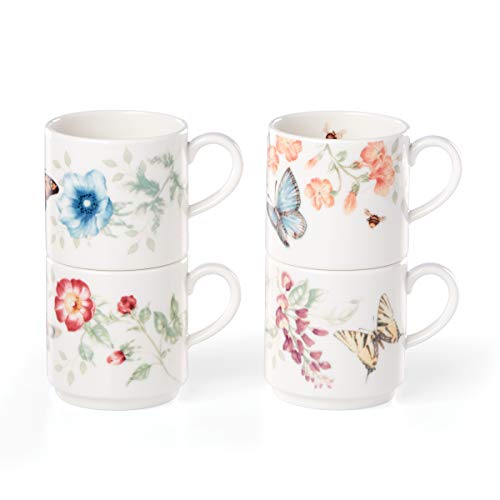 Lenox 890451 Butterfly Meadow 4-Piece Stacking Mug Set #TOP26