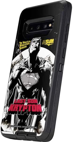 Skinit Decal Phone Skin Compatible with OtterBox Defender Galaxy S10 Plus - Officially Licensed DC Comics Superman Last Son of Krypton Design